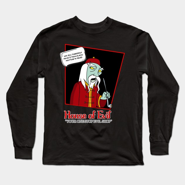 House of Evil Long Sleeve T-Shirt by Teesbyhugo